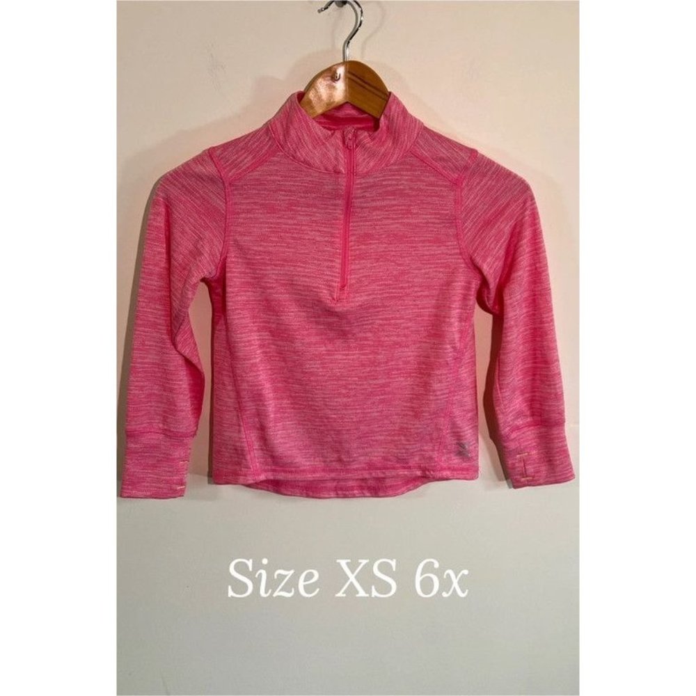 Xersion Everair Girls Pink Quarter Zip Pullover Size XS 6/6X Athletic